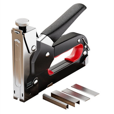 Heavy Duty Staple Gun Upholstery Stapler 4000 Staples from B&Q
