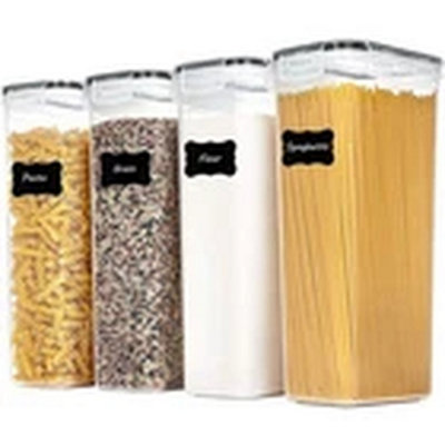  - 4Pcs Pasta Spaghetti Storage Canisters With Lids