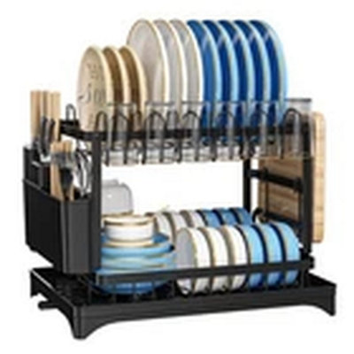  - Large Kitchen Sink Dish Drainer Rack With Tray