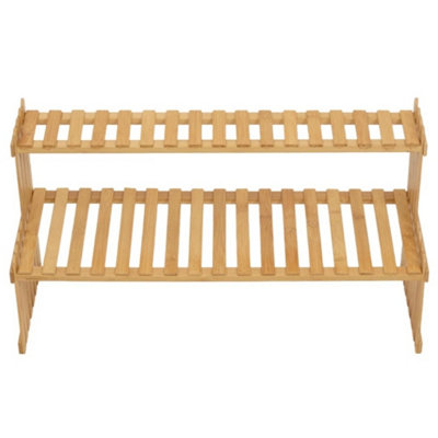  - 2-Tier Bamboo Desktop Plant Stand