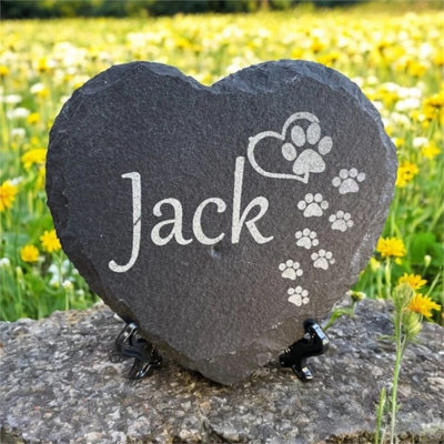  - Dog Loss Pet Grave Stone Angel Slate Puppy Grief Markers Memorial Heart Plaque