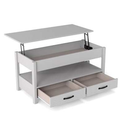  - Center Table Open Shelf 2 Drawers
