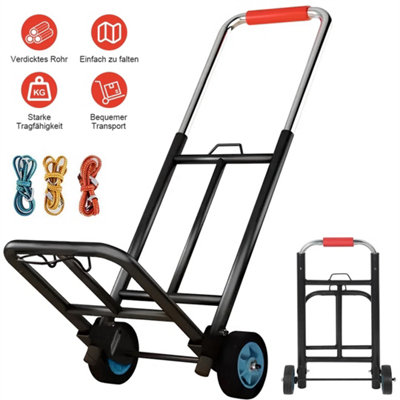 Duty Folding Lightweight Hand Sack Trolley Cart Wheel Truck Barrow from B&Q
