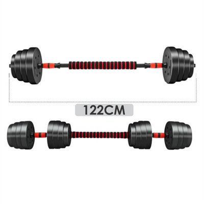 30 Kg Dumbbell Barbell Weight Set Pair Of Weights Gym Fitness Workout from B&Q