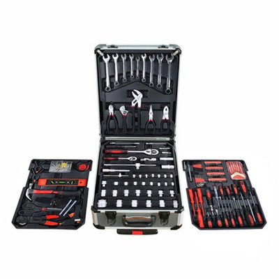 810Pcs Tool Set Case Mechanics Kit Box Organize With Toolbox Trolley from B&Q