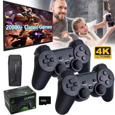 4K Wireless Tv Game Built-In Games +2 Wireless Gamepad from B&Q