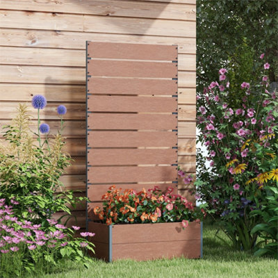  - Brown Garden Planter Trellis For Climbing Plants