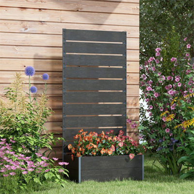  - Black Garden Planter Trellis For Climbing Plants