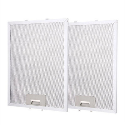 2 Universal Cooker Hood Grease Filters 320X260mm Aluminum from B&Q