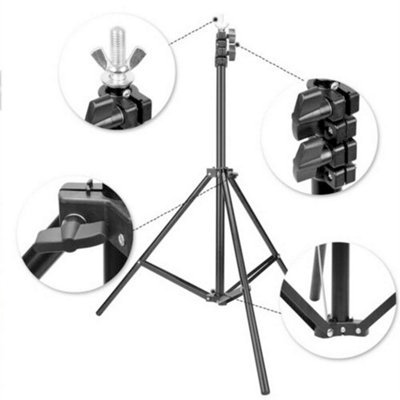 2X2M Heavy Duty Backdrop Stand Kit Case Photo Studio from B&Q
