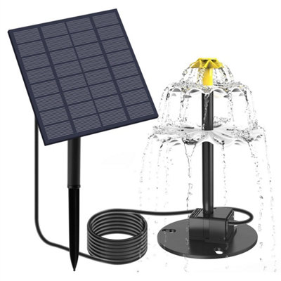 5V 2.5W Solar Water Pump Fountain Pond Garden Pool Decor from B&Q