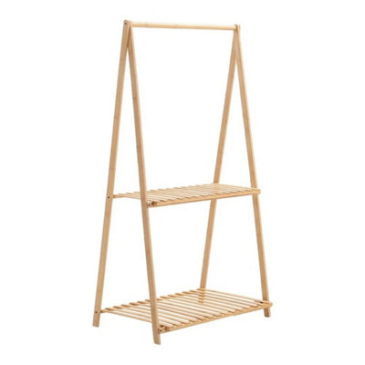  - 2-Tier Folding Bamboo Plant Stand