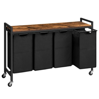  - Laundry Hamper Cart 110.5X33X74.5Cm