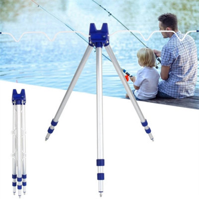 Fishing Rod Tripod Stand Telescopic Sea Beach Shore Pier from B&Q