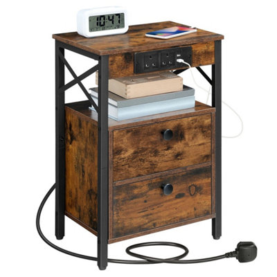  - Bedside Table With Charging Station