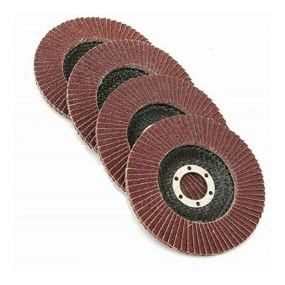  - 20Pcs 115mm 4.5" Flap Sanding Discs 40/60/80/120 Grit For Angle Grinder