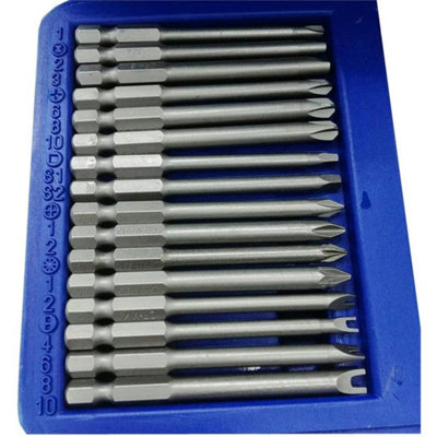 50Pcs Extra Long Magnetic Screwdriver Bit Set Hex Star Security Bits