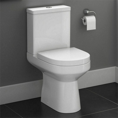 Luxury D-Shaped Soft Close Toilet Seat Quick Release Hinges from B&Q