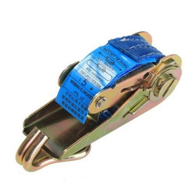4Pcs 25mm X 5M Blue Ratchet Tie Down Straps 1500Kg from B&Q