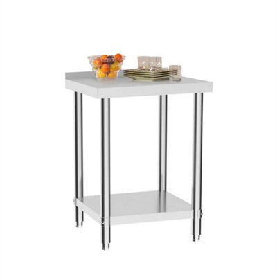 2X2Ft Stainless Steel Catering Work Table Bench For Food Prep Kitchen from B&Q