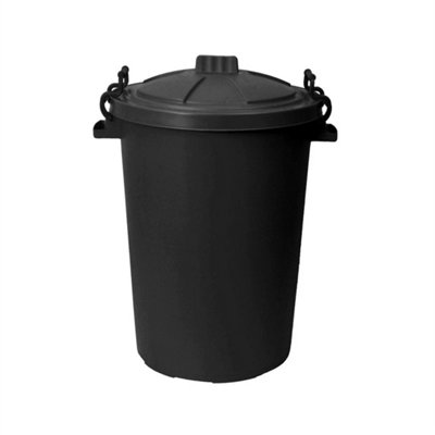 50L Black Heavy Duty Plastic Bin For Garden And Animal Feed from B&Q