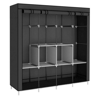 Large Fabric Wardrobe With Hanging Rail And Shelving Clothes Storage from B&Q