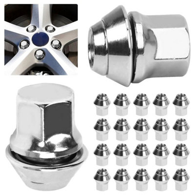  - 20 X Alloy Wheel Nuts Ford Fiesta Mk4 Mk5 Mk6 Mk7 Mk8 M12 X 1.5 Lug Bolts Studs