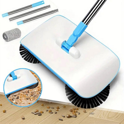 Manual Floor Sweeper Hand Push Cleaner Rotatable from B&Q