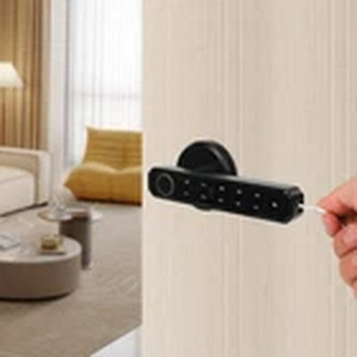 Fingerprint Smart Door Lock Home Biometric Security Handle from B&Q