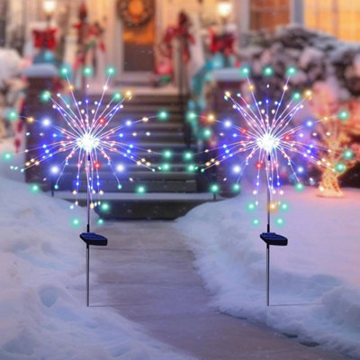  - Solar Lights Outdoor Garden Led Solar Powered Light Lamp Diy Mixed Color 2Pcs