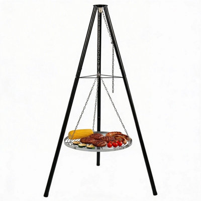 Tripod Outdoor Fire Pit Bbq Round Garden Patio Large Barbecue Grill from B&Q