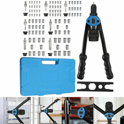M3-M12 Professional Heavy Hand Tool Riveter Nut Rivnut Gun Mandrels Rivet Repair from B&Q