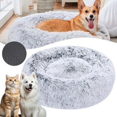  - Donut Dog Bed Pet Bed Round Dog Bed Washable Soft Anti-Anxiety For Cats