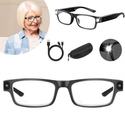 300% Magnifier Glasses With Led Light Magnifying Glasses Loupes Reading Sewing from B&Q