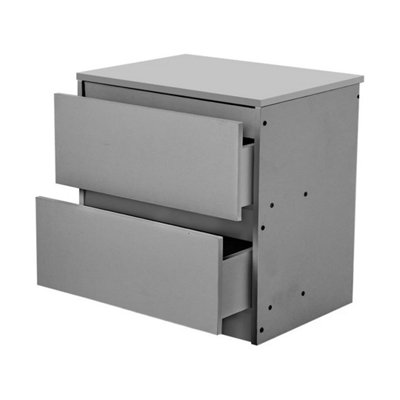  - 2 Drawer Wooden Bedroom Bedside Cabinet Furniture Storage Nightstand Side Table