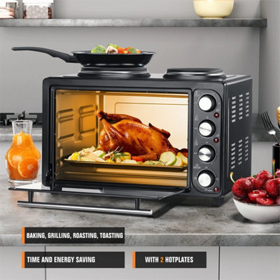 36L Mini Oven With Double Hotplate Electric Grill from B&Q