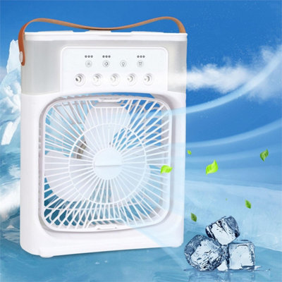 White Portable Evaporative Air Cooler Fan Humidifier from B&Q
