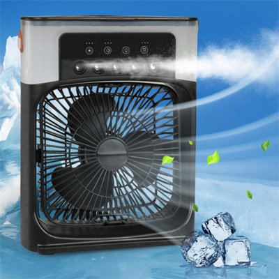 Black Portable Evaporative Air Cooler Fan Humidifier from B&Q