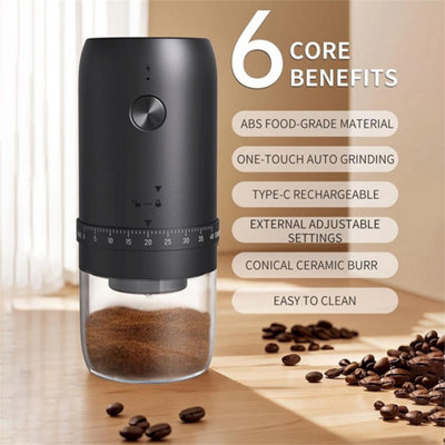 Portable Usb Electric Burr Coffee Grinder For Beans from B&Q