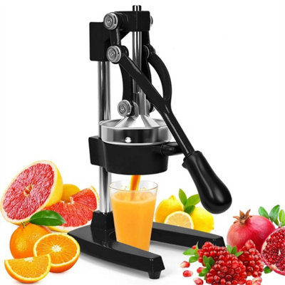 Black Cast Iron Hand Press Citrus Juicer Squeezer from B&Q