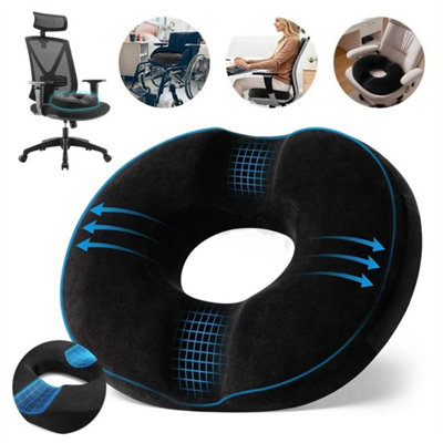 Memory Foam Donut Cushion Orthopedic Pain Relief Seat Pillow from B&Q