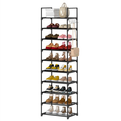  - 10 Tier Space-Saving Shoe Rack Corner Hooks