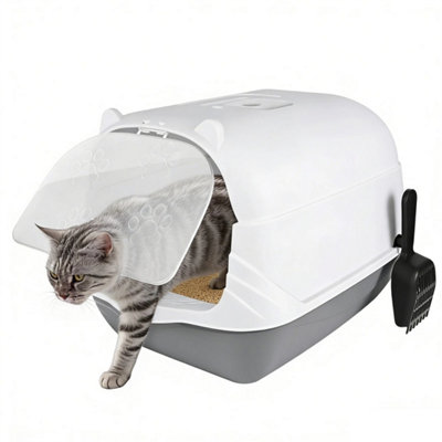 Large Enclosed Hooded Cat Litter Tray Scoop from B&Q