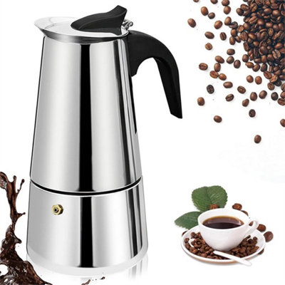  - 450Ml Stainless Steel Espresso Moka Pot