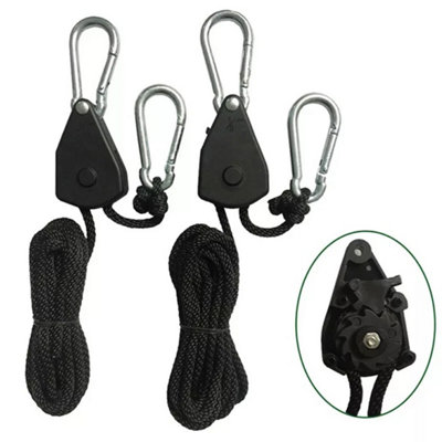 8X Rope Ratchet Adjustable Light Hanger Tent Carbon Filter Hydroponic Grow from B&Q