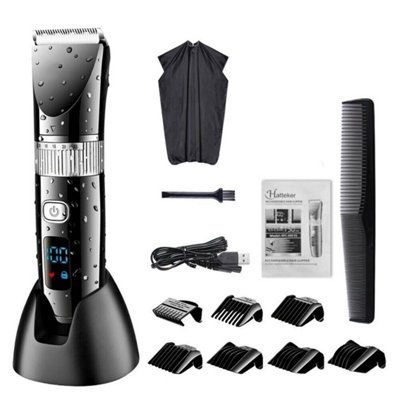 Hatteker Professional Hair Clipper Cordless Mens Hair Trimmer Beard Rechargeable from B&Q