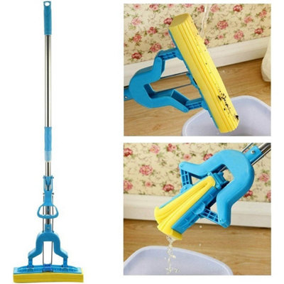 Sponge Mop Super Absorbent Cleaning Laminate Floor Telescopic Sponge from B&Q