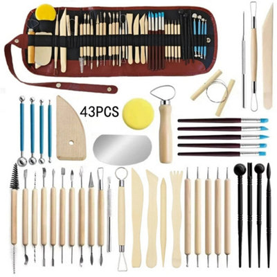  - 43Pcs Clay Sculpting & Pottery Tool Kit