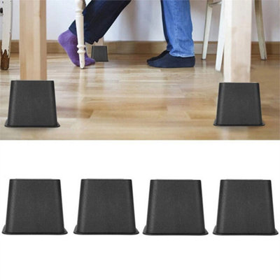 8Pcs 4" Heavy Duty Bed Chair Risers Non-Slip Stable from B&Q