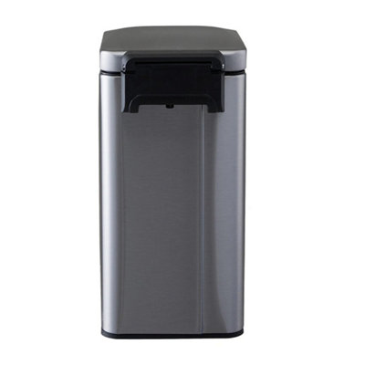  - Stainless Steel Pedal Soft Close Lidded Kitchen Waste Bin